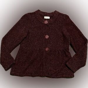 Christopher & Banks Maroon Fit and Flare Women’s Cardigan Sweater Size S